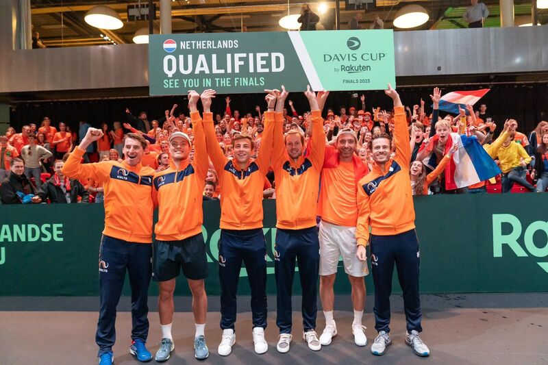 Davis Cup scoort in Martiniplaza
